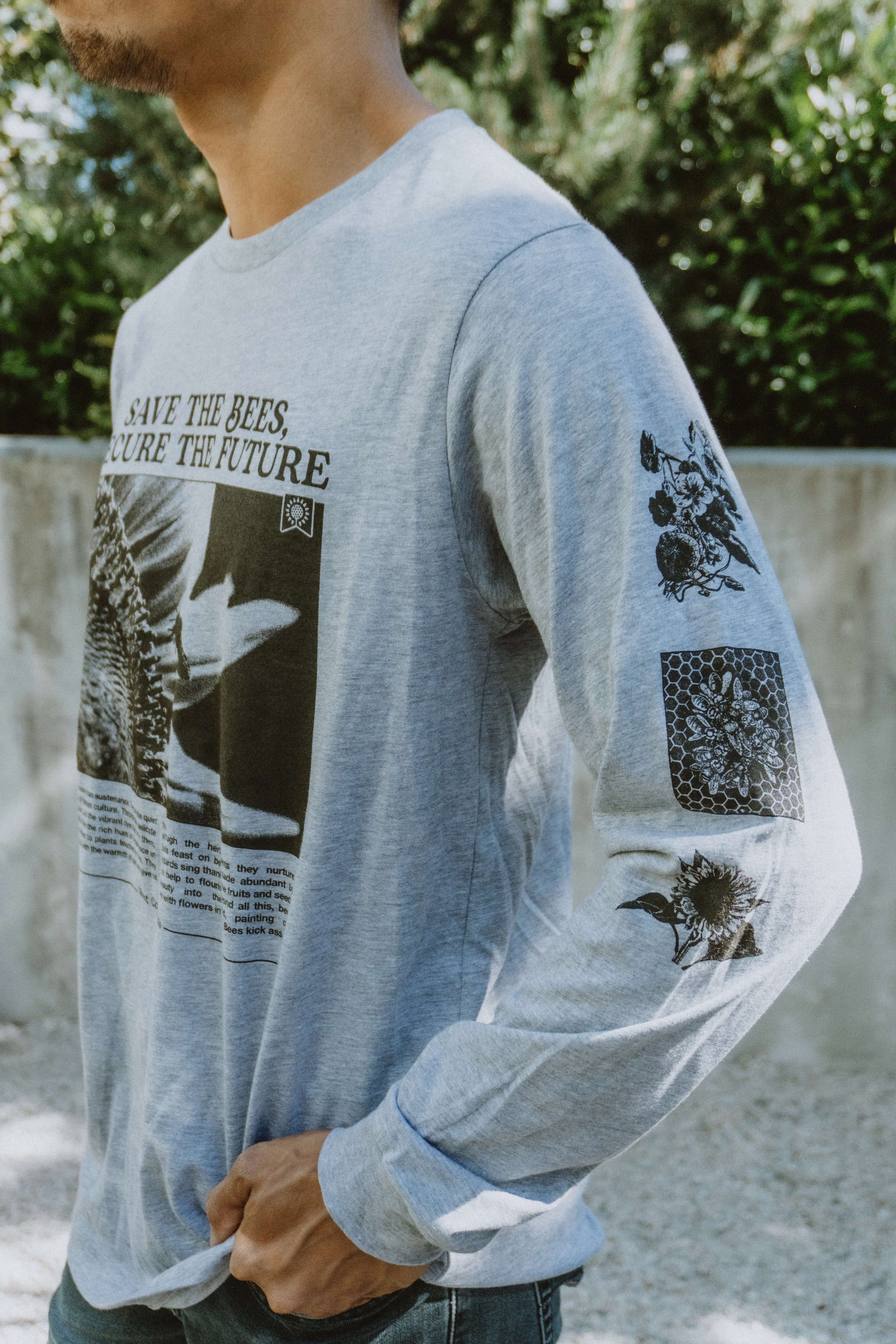 Save the Bees Jersey Long-Sleeve T-Shirt - Image 9